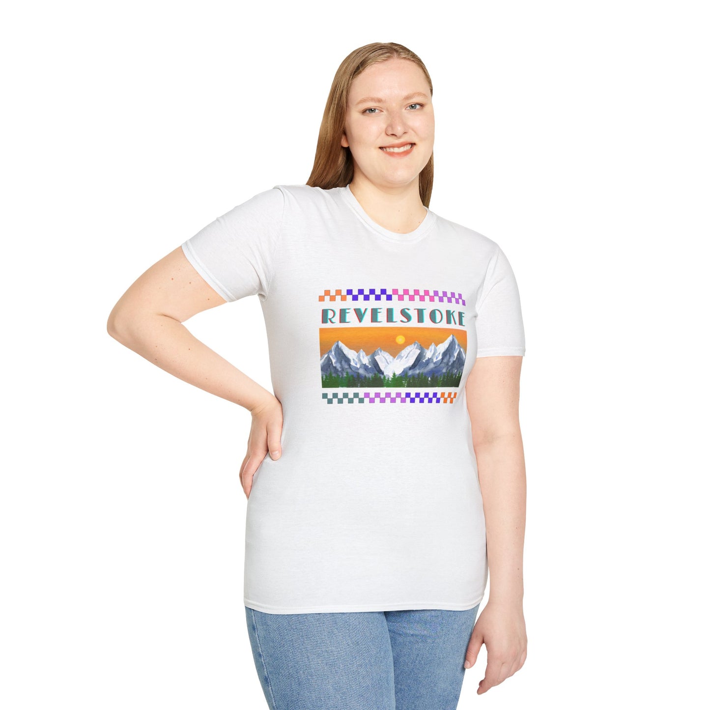 Revelstoke Women's/Men's Retro Ski Snowboard T-Shirt