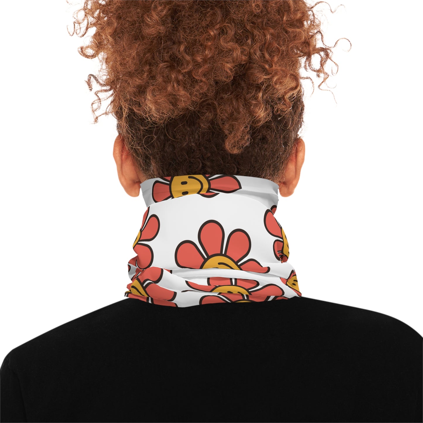 Happy Flower Lightweight Neck Gaiter - Stylish and Versatile