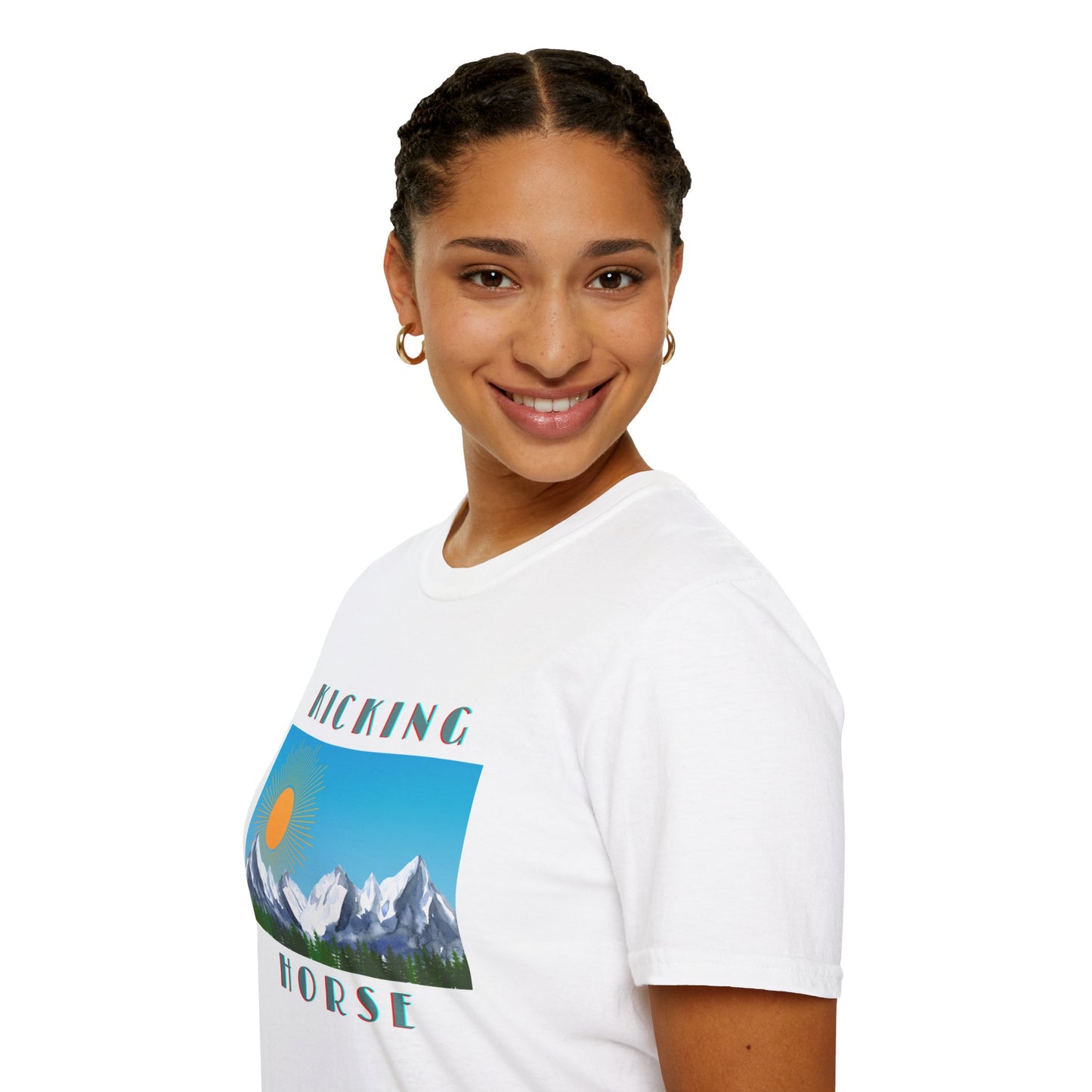 Kicking Horse Women's/Men's Retro Ski Snowboard T-Shirt