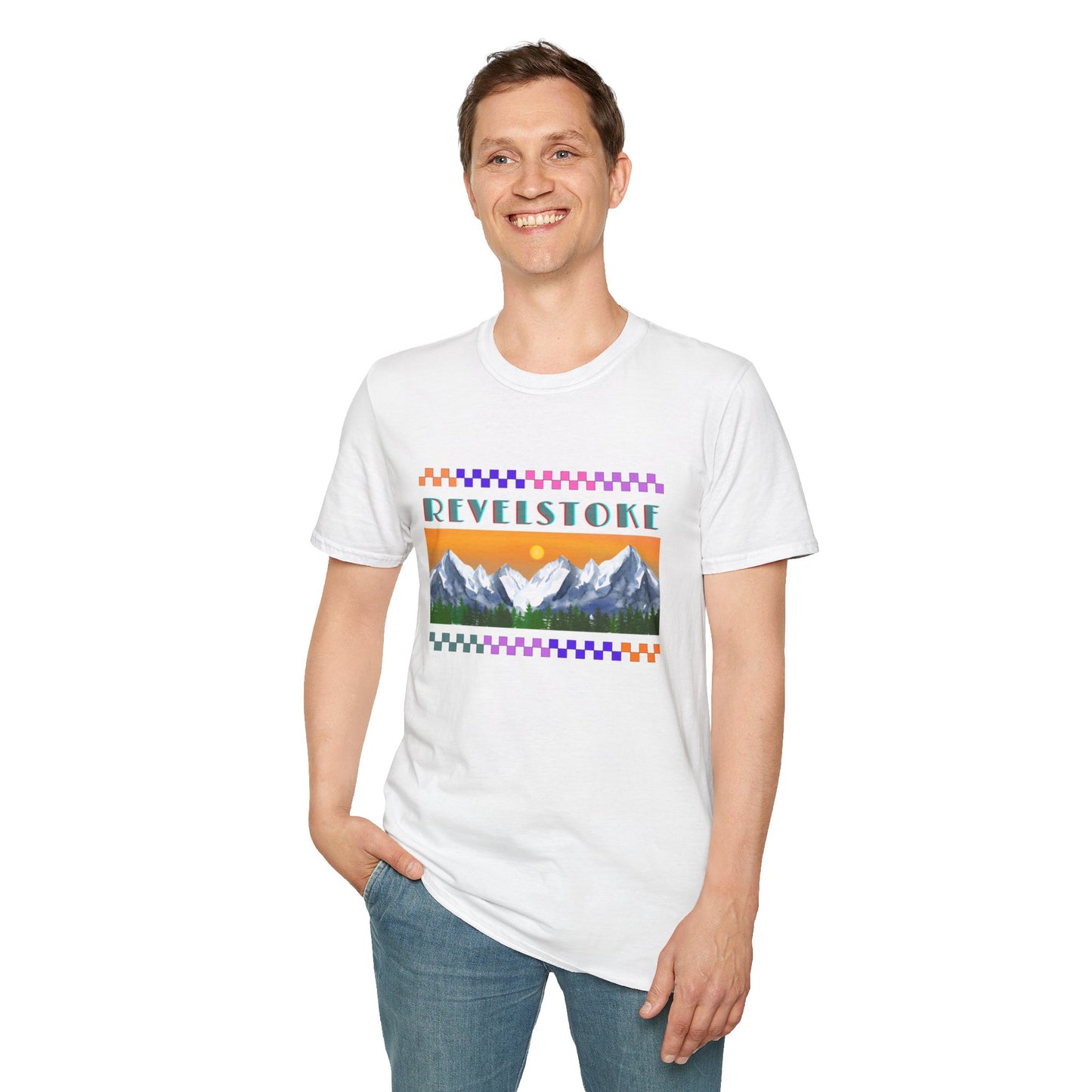 Revelstoke Women's/Men's Retro Ski Snowboard T-Shirt