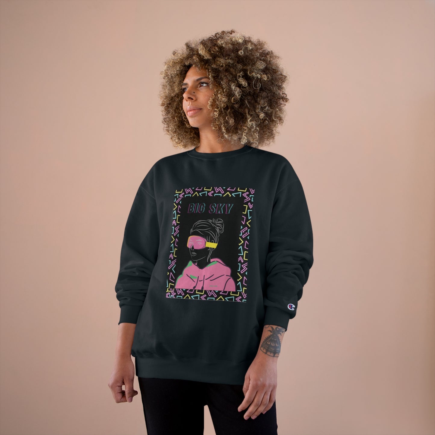 Big Sky Ski Snowboard Women's Men's Retro Champion Sweatshirt