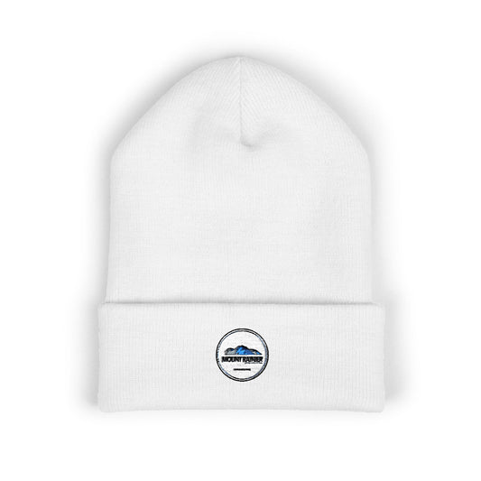 Mount Rainier Embroidered cuffed knit Beanie