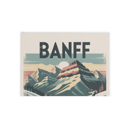 Banff Ski Postcard — Card One-Sided Print