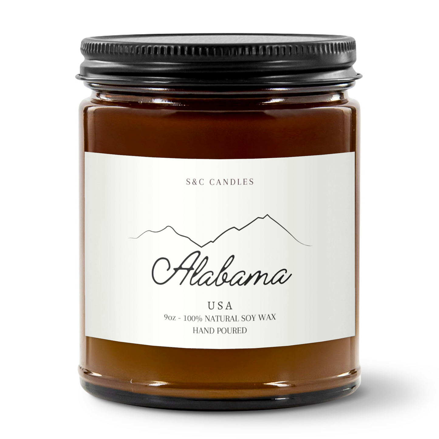 Alabama Scented Soy Candle: Hand-Poured Southern Hospitality Gift | 9oz Natural Soy Wax