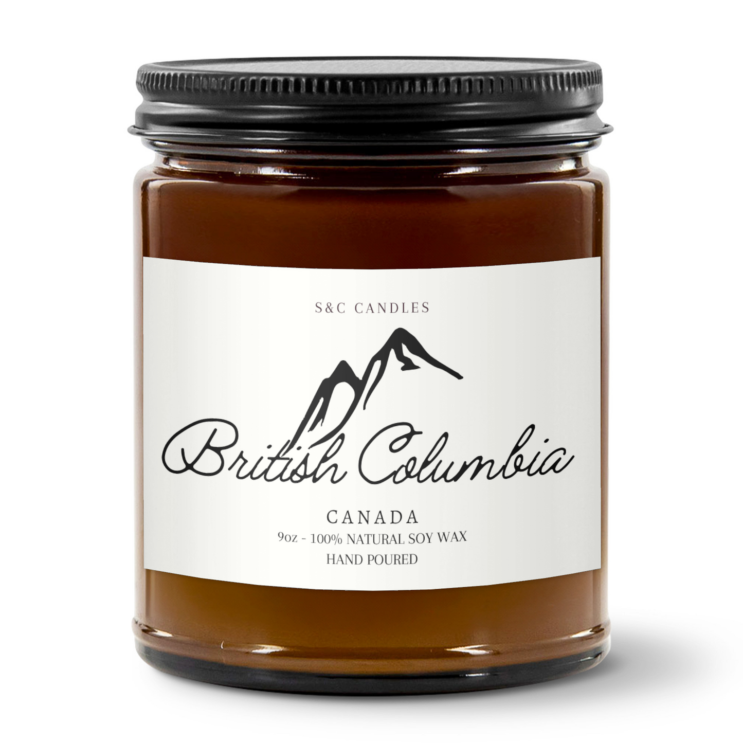 British Columbia Coastal Mountain Candle - 9oz Hand Poured Natural Soy Wax