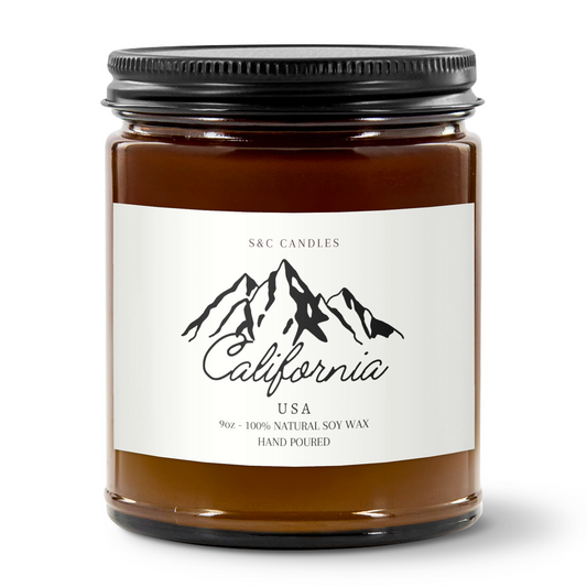 California Candle - 9oz Hand Poured 100% Natural Soy
