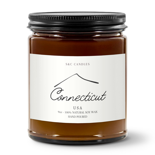 Connecticut Heritage Peak Candle - 9oz Hand Poured Natural Soy Wax