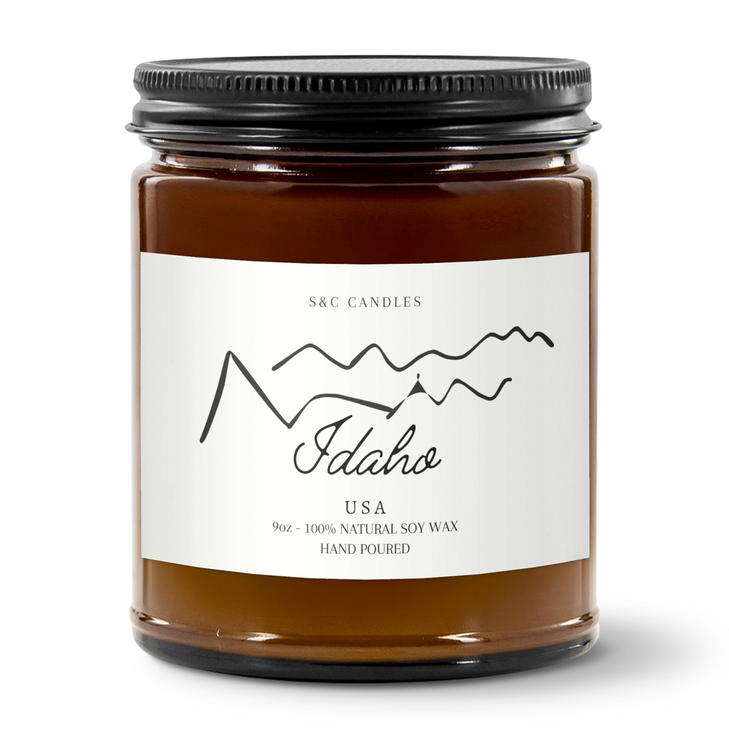 Idaho Wilderness Mountain Candle - 9oz Hand Poured 100% Natural Soy
