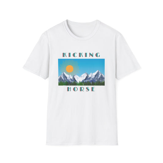 Kicking Horse Women's/Men's Retro Ski Snowboard T-Shirt