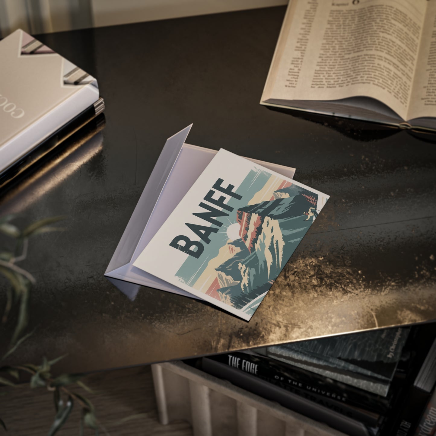 Banff Ski Postcard — Card One-Sided Print