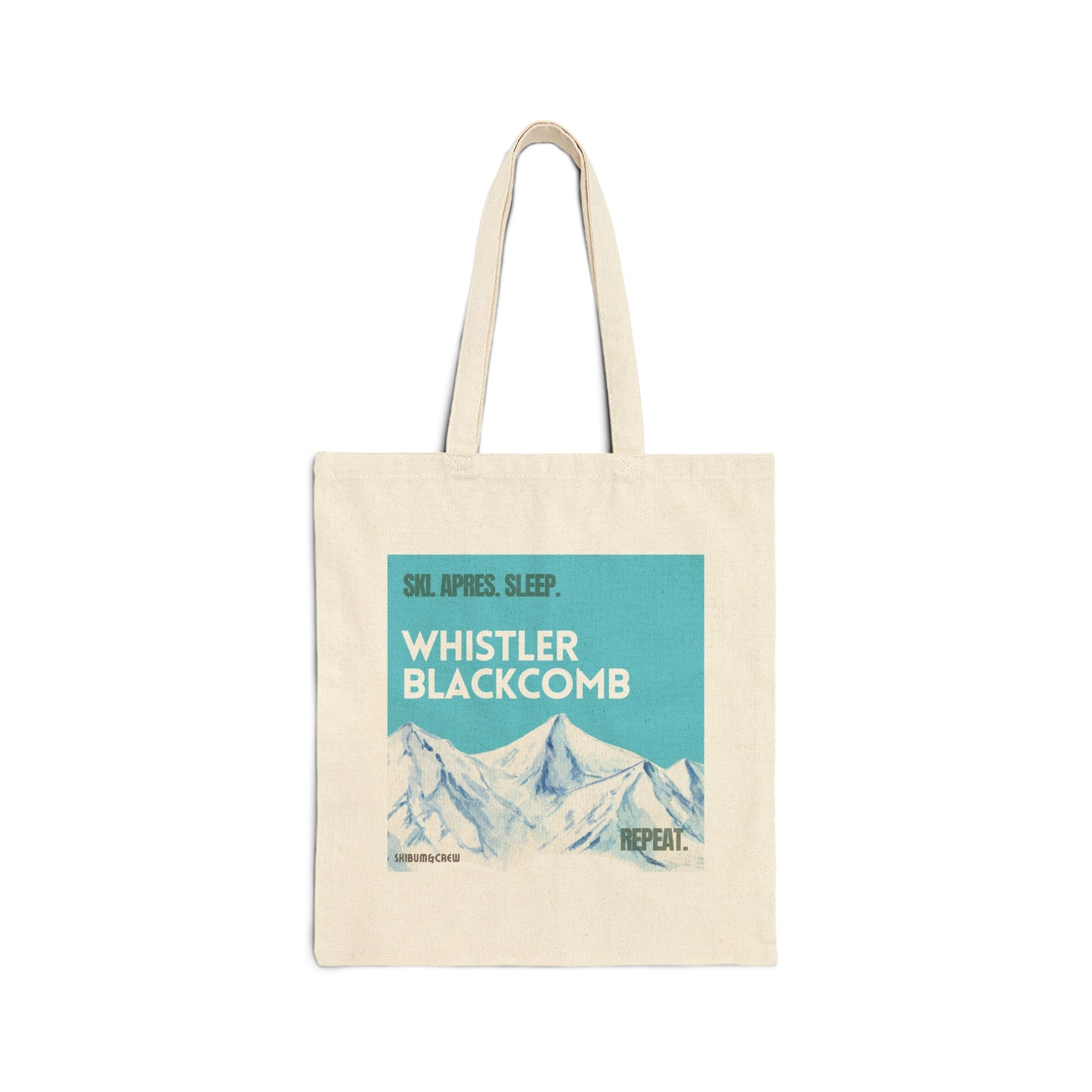 Whistler Blackcomb Cotton Canvas Ski Tote Bag