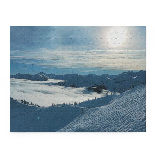 Kicking Horse Landscape Puzzle - 120, 252, 500-Piece Options - Perfect Gift for Nature Lovers