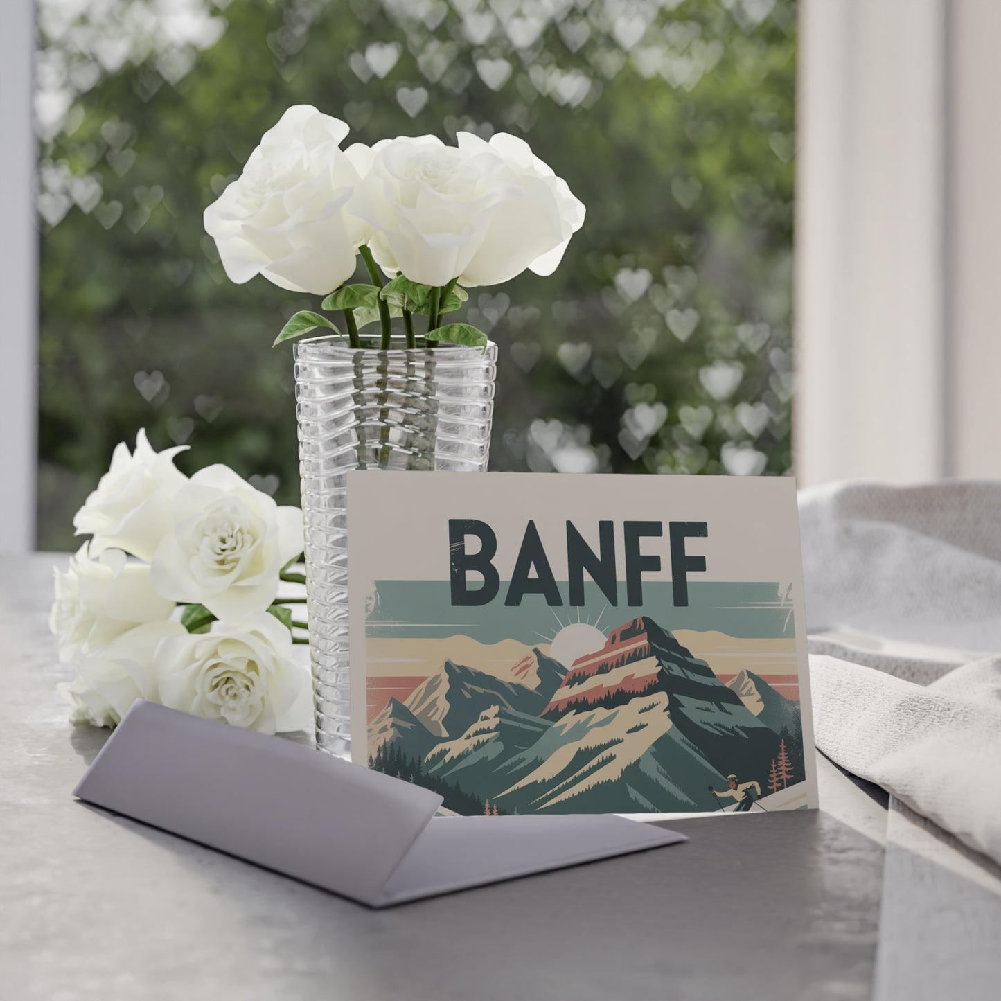 Banff Ski Postcard — Card One-Sided Print