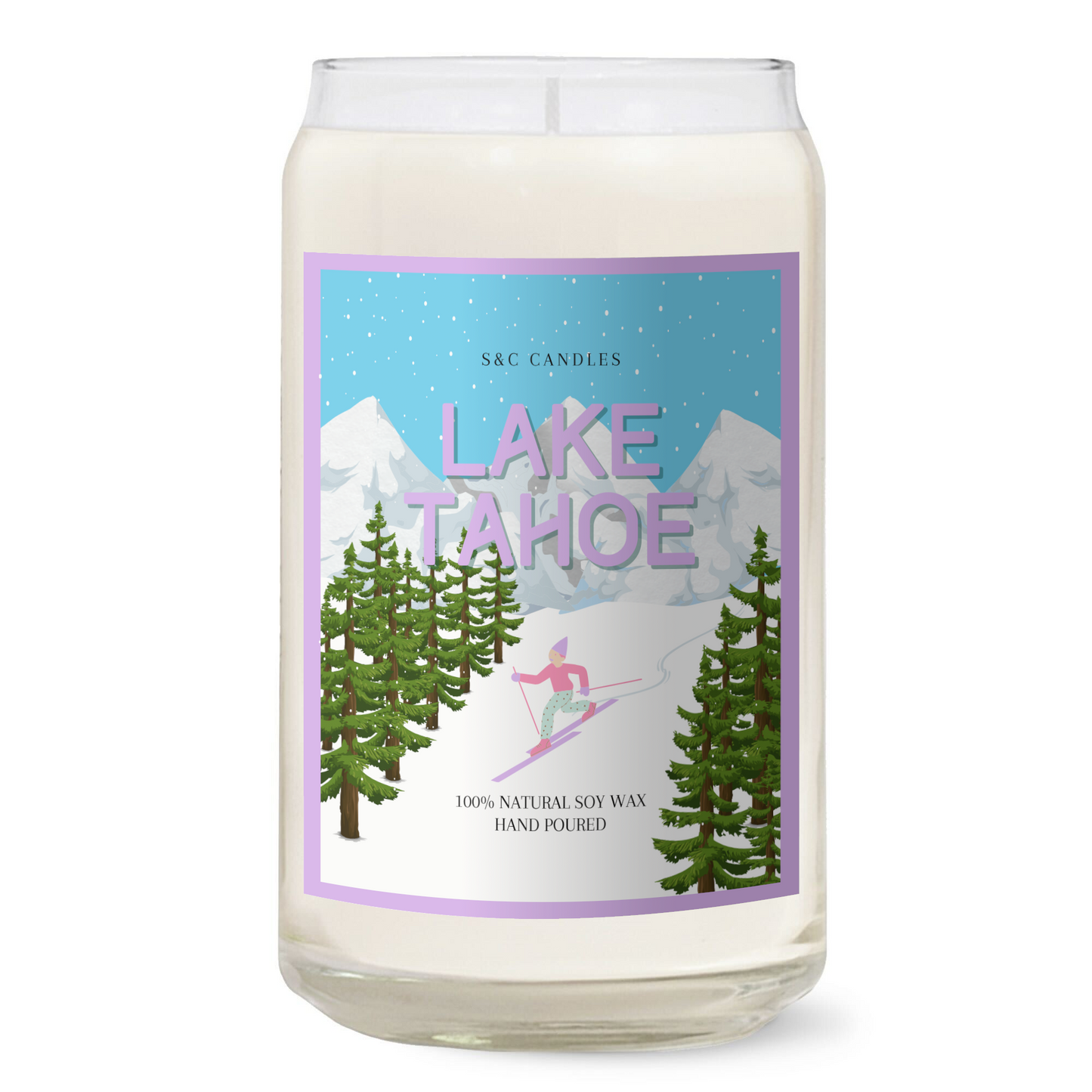 Lake Tahoe Ski Candle